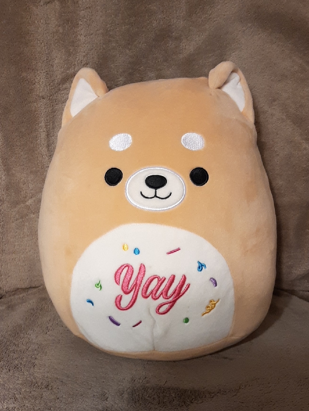 Squishmallows Plush with White Tag and Tan Fur
